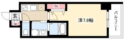 エステムコート名古屋今池アーバンゲート【3階】の間取り