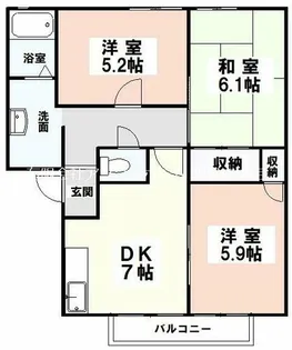 フレグランスアンナイ【A202号室】の間取り