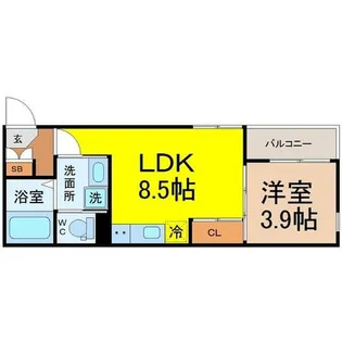 ハーモニーテラス瀬古【2階】の間取り