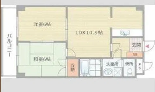 リッチライフダイコク【6階】の間取り