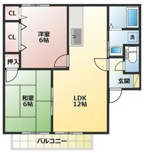 アリカフォーレ葛原【202号室】の間取り