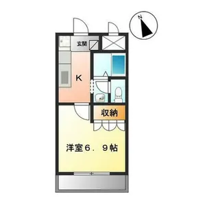 Comodo Mihama【102号室】の間取り