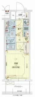 プレサンスOSAKA DOMECITYビーツ【10階】の間取り
