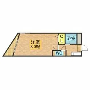 ルピナス西新【4階】の間取り