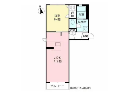 リンデンバーム【A203号室】の間取り