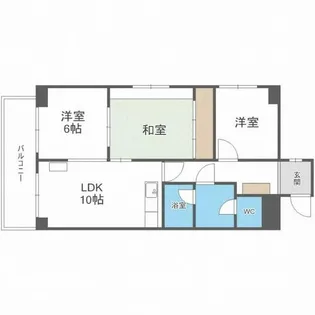 EBA元町Ⅱ【206号室】の間取り