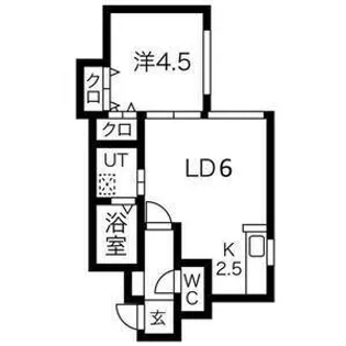 1LDKの間取り画像