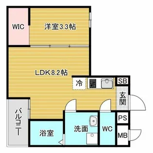 S-MOVE三国【4階】の間取り