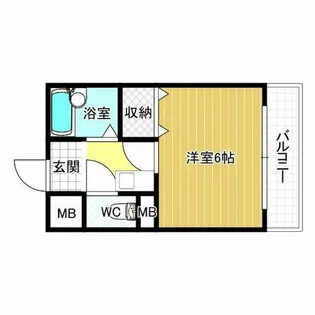 ベルメゾン一須賀1号館【103号室】の間取り