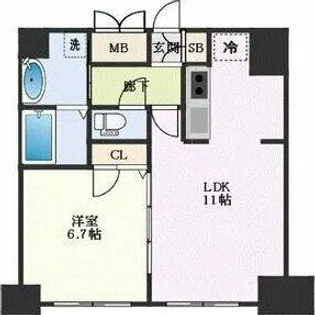 プレサンスNAGOYA桜通ビッグビート【12階】の間取り