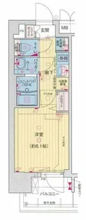 プレサンスOSAKA東成中本ハーヴィル【403号室】の間取り