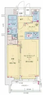 プレサンスOSAKA東成中本ハーヴィル【9階】の間取り