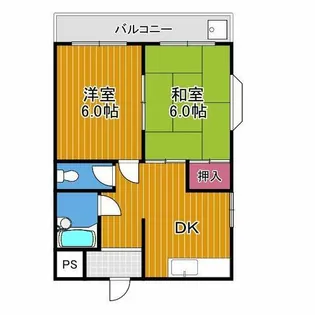 サンハイツ喜志【2階】の間取り