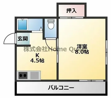 ハイツ夕佳【201号室】の間取り