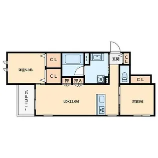 HEBEL MAISON 塚口【402号室】の間取り