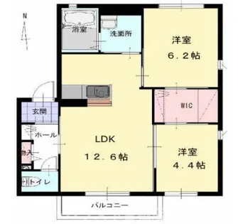 ヴィラサニーサイド【B101号室】の間取り