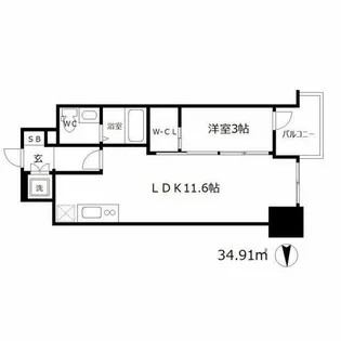 セレニテ本町グランデ【9階】の間取り