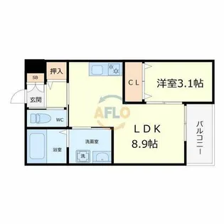 グローハイツ喜連サウス【3階】の間取り