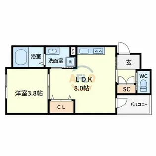 グローハイツ喜連サウス【2階】の間取り