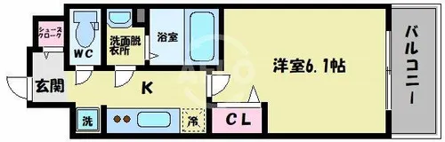 プレサンス THE TENNOJI 逢阪トゥルー【4階】の間取り