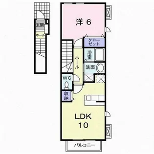 ソレアード朽網Ⅱ【2階】の間取り