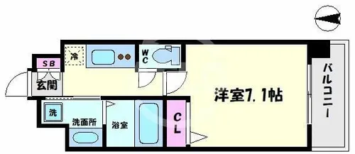 LIVIAZ NAMBA AIRY【2階】の間取り