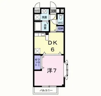 ヴィラージュB【1階】の間取り