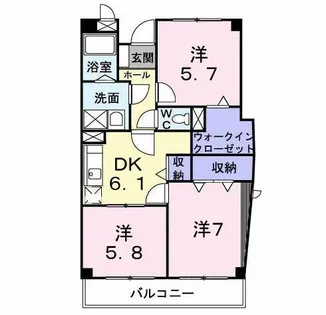 レフィナード壱番館【4階】の間取り