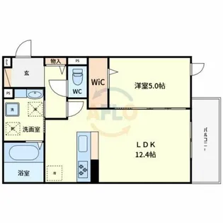 パサログランデ背戸口【302号室】の間取り