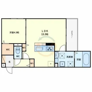 パサログランデ背戸口【103号室】の間取り