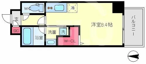 セルン新町【8階】の間取り