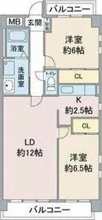 プランドール笠取【3階】の間取り