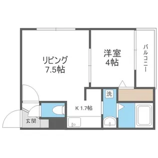 デュークYK山の手【1階】の間取り