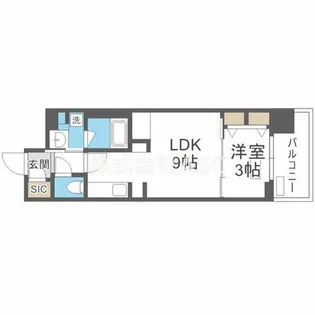 S-RESIDENCE天満橋ar【902号室】の間取り