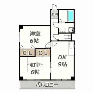 エメラルド長居【408号室】の間取り