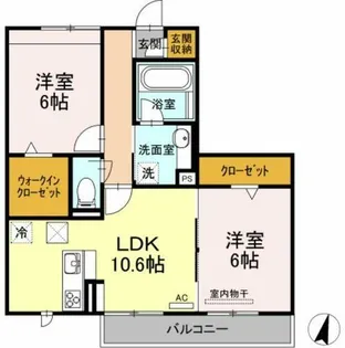 リヴェール飛香台【102号室】の間取り