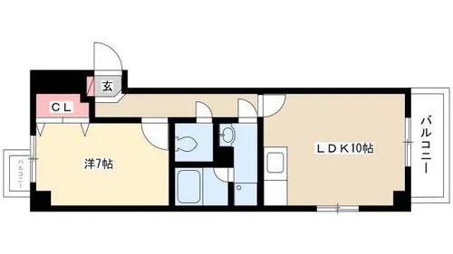 MAISON CASTLE YARD【4A号室】の間取り
