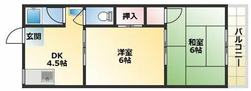 マンション太平2号館【5階】の間取り