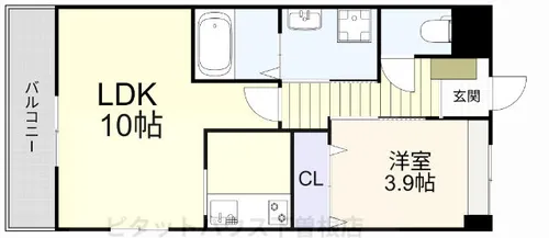 ブライテックライン【103号室】の間取り