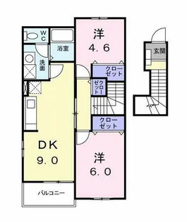 エステート雅【2階】の間取り