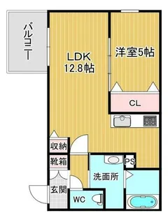 シエーナ川西中央1【102号室】の間取り