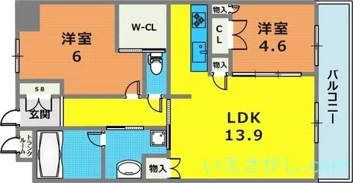 神戸三宮ブリーズレジデンス【11階】の間取り