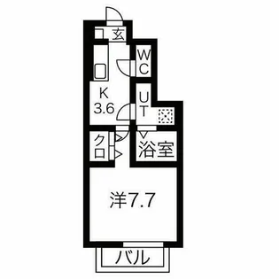 BLUE CUBE 12【106号室】の間取り
