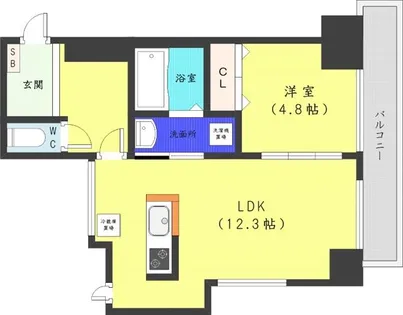 北海道札幌市中央区大通西27丁目【マンション】の間取り