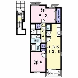 サンレジデンスⅢ【2階】の間取り