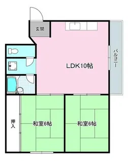 マンションハピネス【2階】の間取り