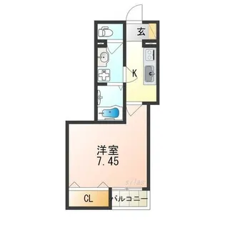 大阪府松原市東新町5丁目【アパート】の間取り