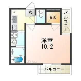 フジパレス鳳中ウエスト【1階】の間取り
