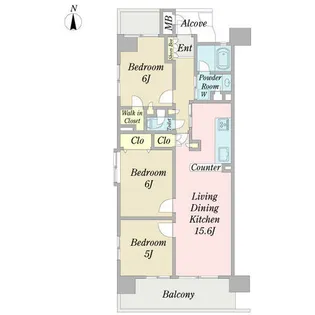 久屋公園アイリス【0501号室】の間取り