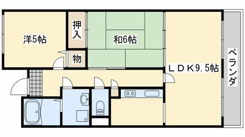WESTヒルズ関空泉南ハイツ1【10階】の間取り